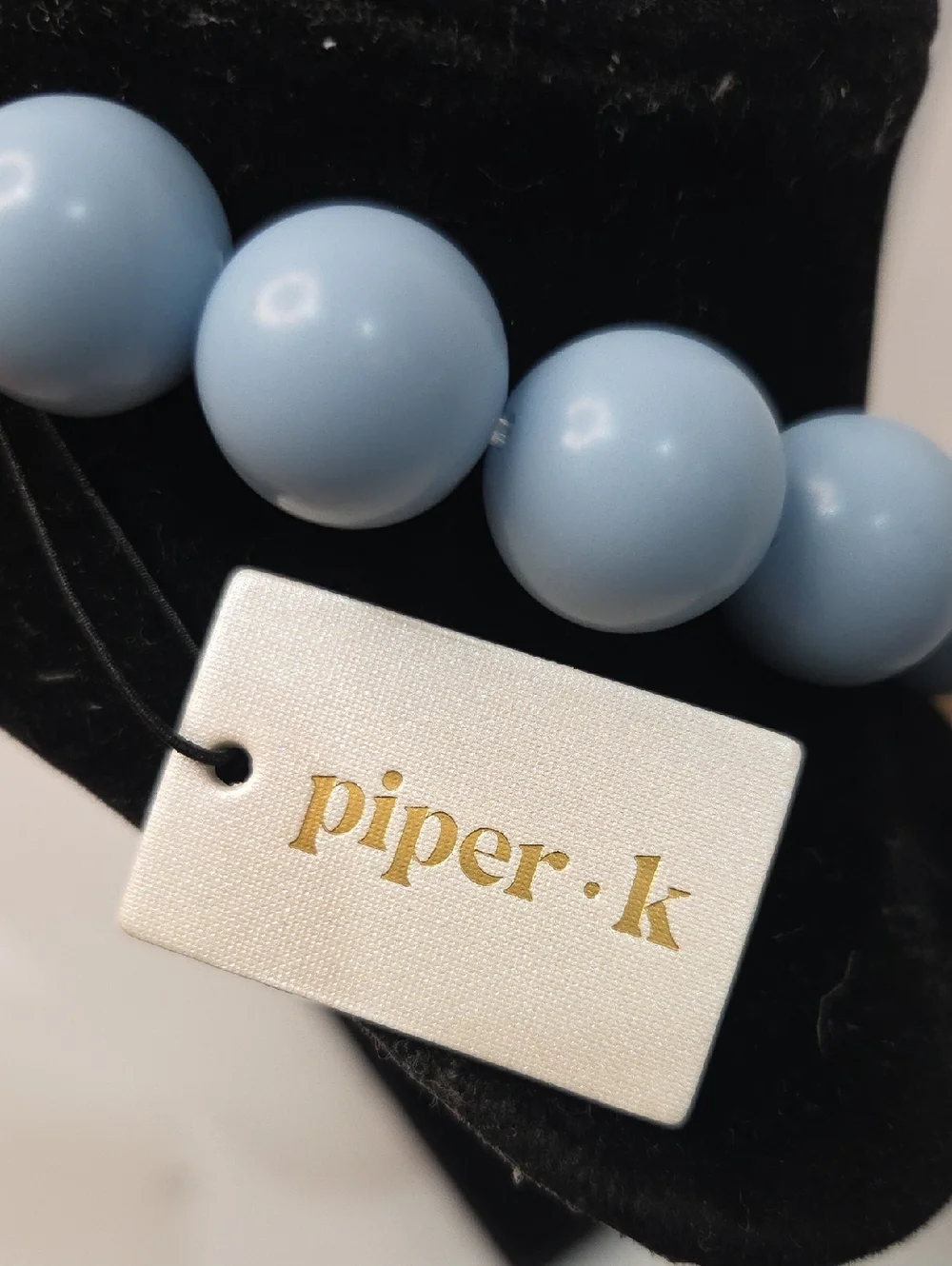 💙▪️Piper K ▪️beautiful  Baby Blue Beaded chunky 16in necklace